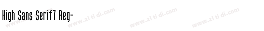 High Sans Serif7 Reg字体转换